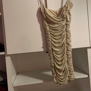 Champagne Body Con fringe dress